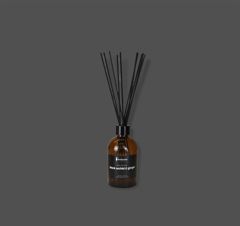 Amber Large Black Orchid & Ginger Reed Diffuser Ecoscential 