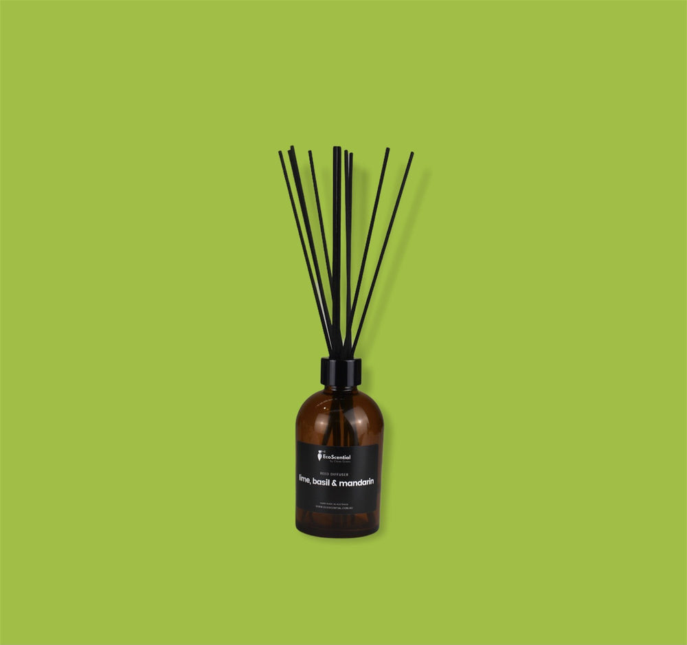 Amber Large Lime Basil & Mandarin Reed Diffuser Ecoscential 