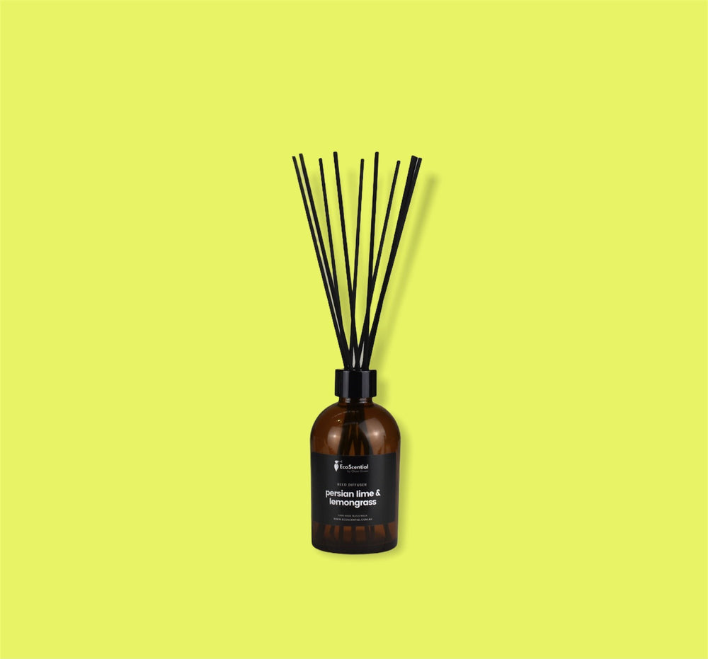 Amber Large Persian Lime & Lemongrass Reed Diffuser Ecoscential 