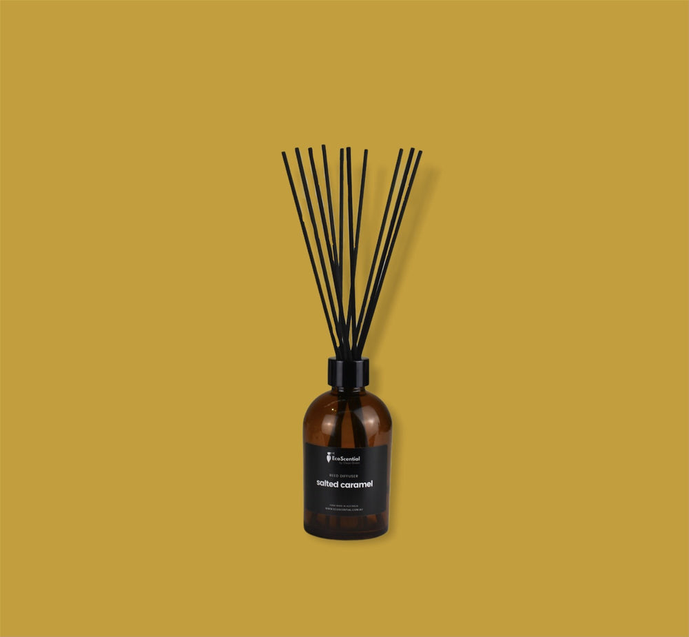 Amber Large Salted Caramel Reed Diffuser Ecoscential 